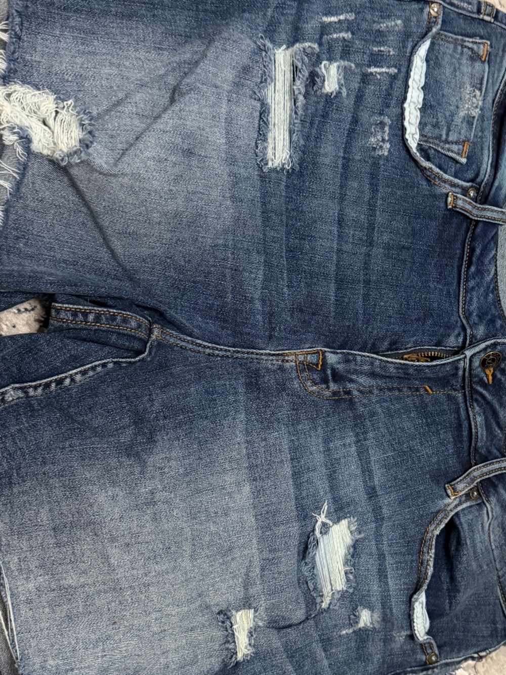 Vigoss Size 20 Distressed Denim Cutoff Shorts Raw Hem Plus Size